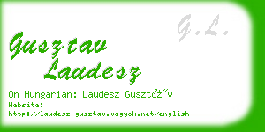 gusztav laudesz business card